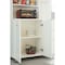 Basicwise Kitchen Pantry Storage Cabinetwith Doors and Shelves, White QI003729L - alternate 6
